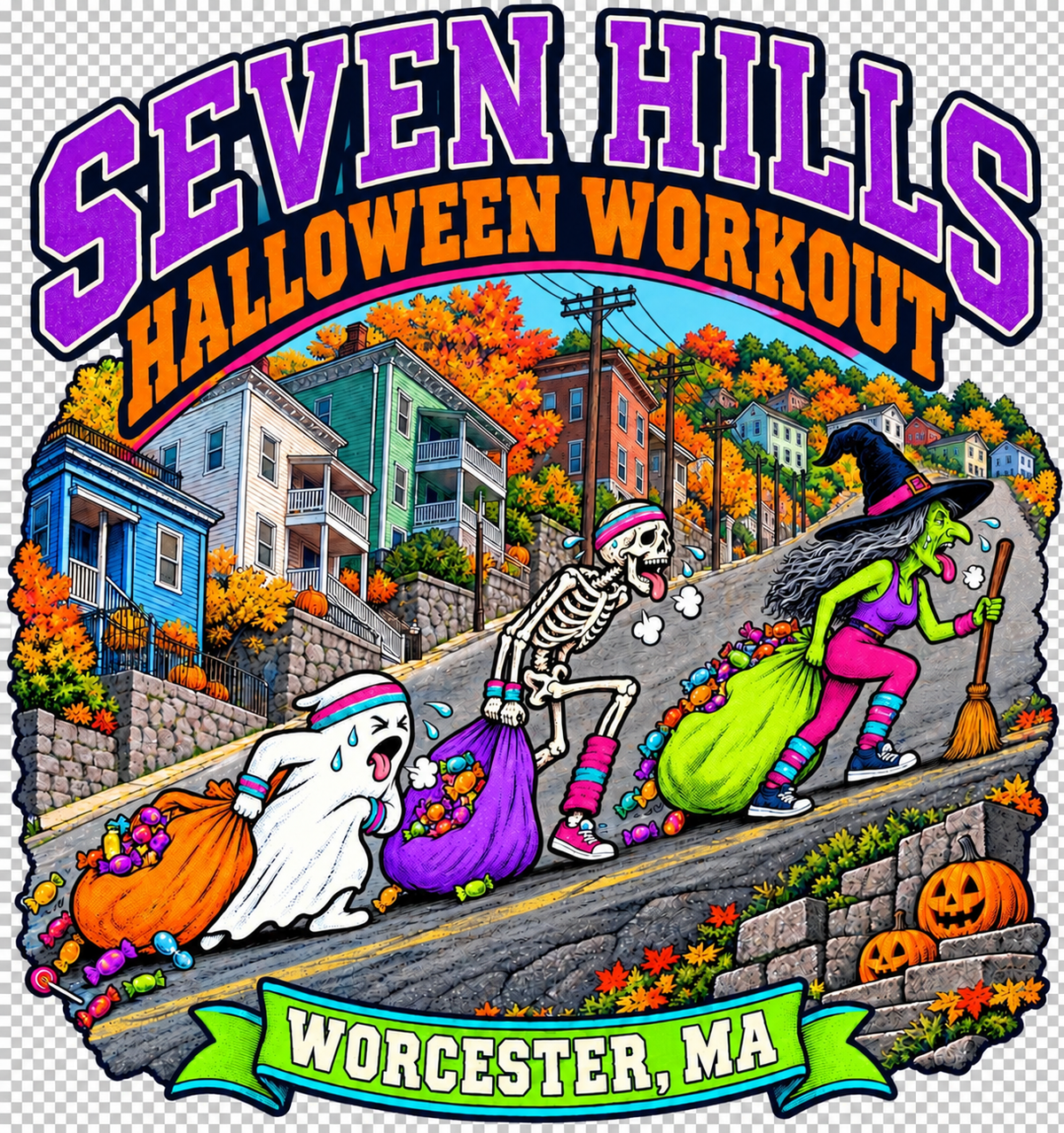 Halloween Trick or Treat Seven Hills T-Shirt